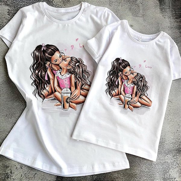 camisas personalizadas mãe e filha
