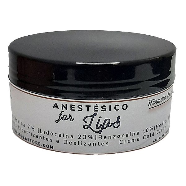 Creme Anestésico For Lips, Deslizante e Hidratante 30g