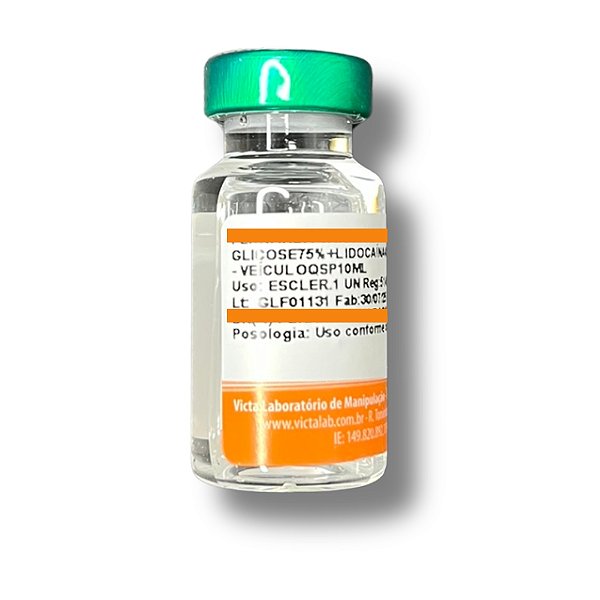Kit com 5 uni. 10ml - Glicose 75% com Lidocaína 40mg