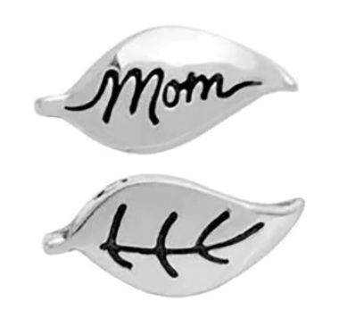 Charm - Folha Mom (mãe)Prata