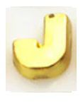 Charm - Letra J Ouro Liso
