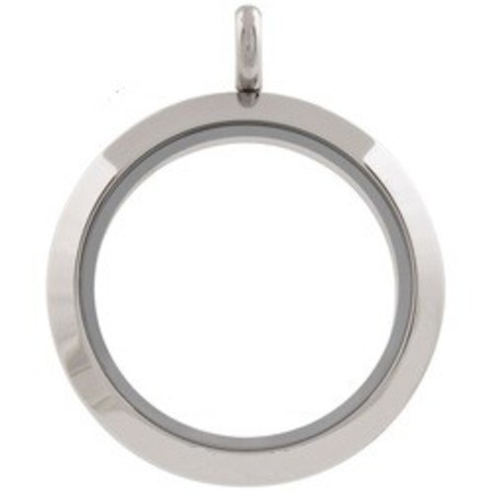 Medalhão Liso Prata- Grande