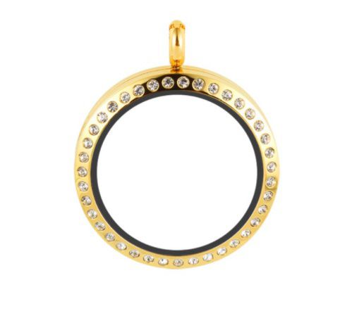 Medalhão c/Pedras Gold - Grande