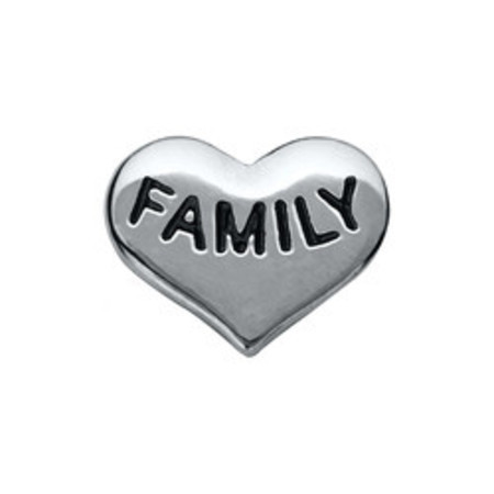 Charm - Coração Family Prata