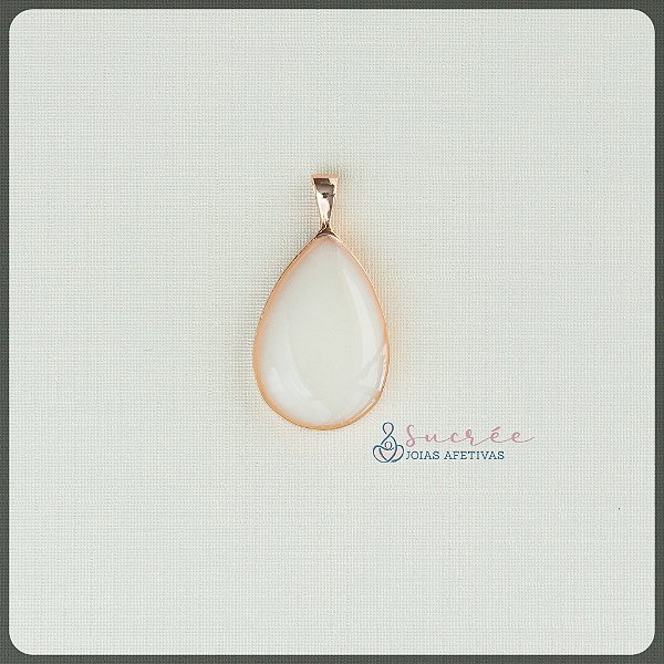 Pingente Gota G Rosé