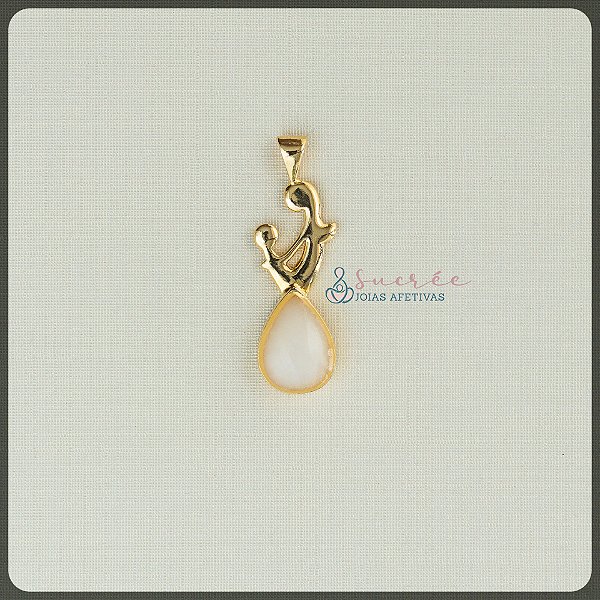 Pingente Mamãe e Bebê Ouro