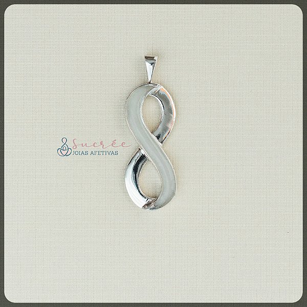 Pingente Infinito Vertical Prata