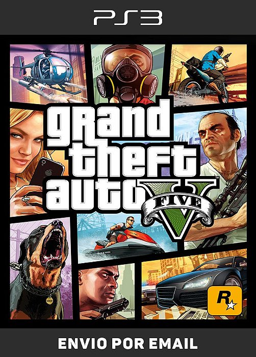 GTA 5 Grand Theft Auto V - PS3 Mídia Digital - Sir Games - Jogos Digitais  para PS3, PS4, PS5 e Nintendo Switch