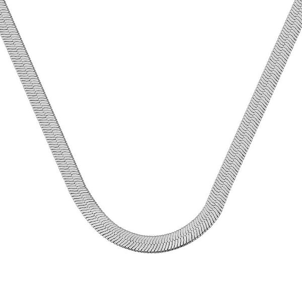 Colar Malha Fita Prata 4MM
