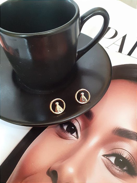 Brinco Religioso Banho de Ouro 18K