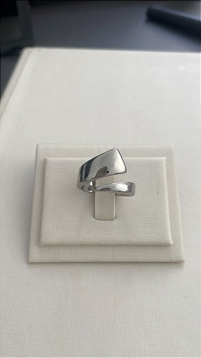 Anel Liso Aço Tam 18