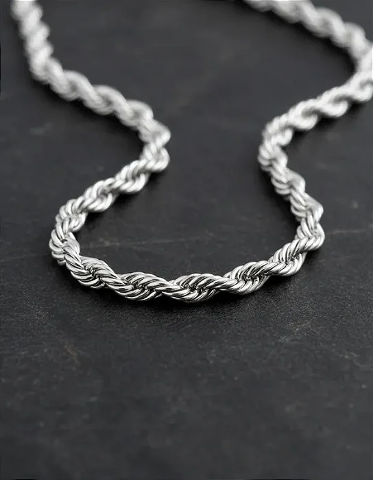 Colar Feminino Cordão Baiano 3,6mm 45cm Aço