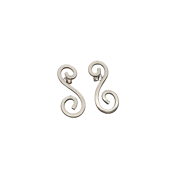 Brinco espiral prata 925 G