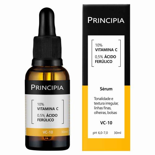 Serum Vitamina C 10% + Acido Ferulico - Principia Skincare - Antioxidante com 30ml - VC-10