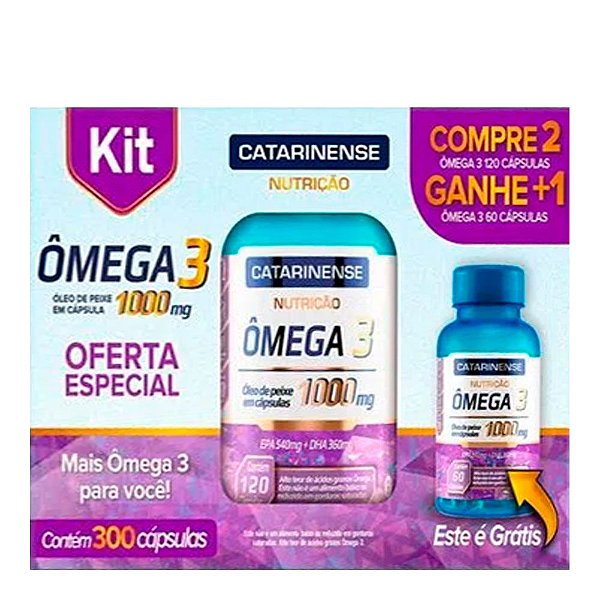 Kit Ômega 3 Catarinense - 300 Cápsulas