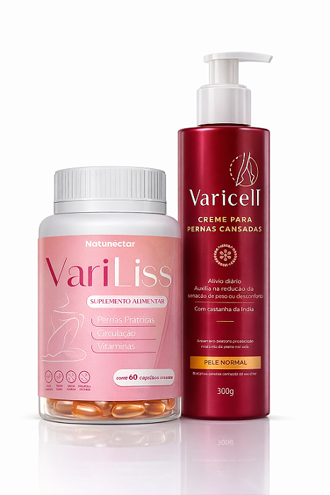 Combo Varicell Gel 300g + Variliss Natunectar 60 Cápsulas