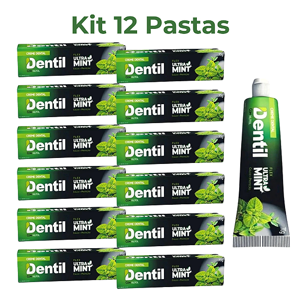 Creme Dental Ultra Mint Sem Flúor 12 Unidades