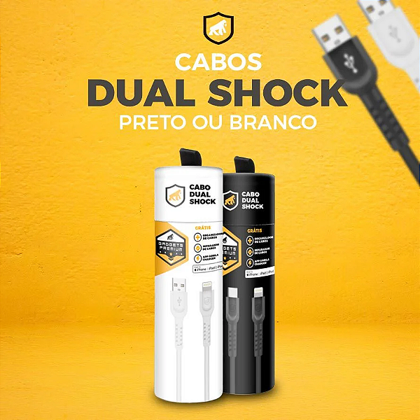Cabo Gshield Dual Shock Micro USB Tipo C 2m