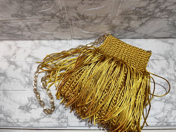 Clutch Franja III - Dourada