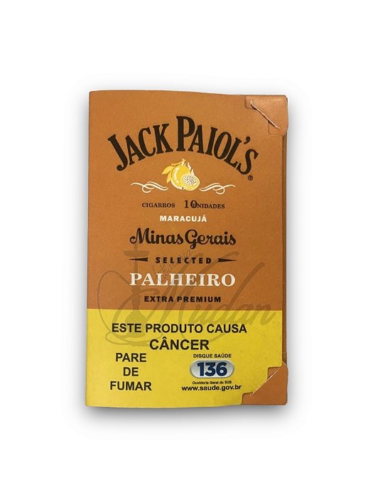 PALHEIROS JACK PAIOL'S MARACUJÁ - CIGARROS DE PALHA (MAÇO C/ 10 UNID)