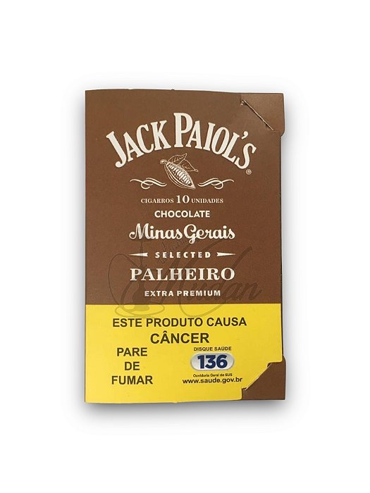 PALHEIROS JACK PAIOL'S CHOCOLATE - CIGARROS DE PALHA (MAÇO C/ 10 UNID)
