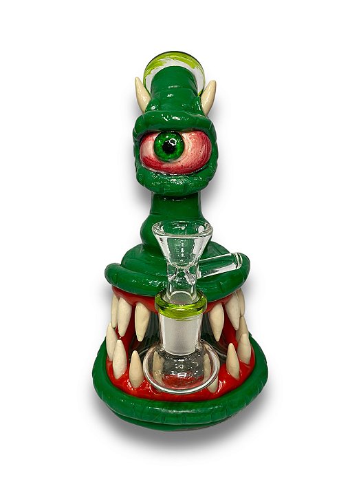 BONG DE VIDRO MONSTRINHO VERDE - PEÇA EXCLUSIVA (ÚNICA)