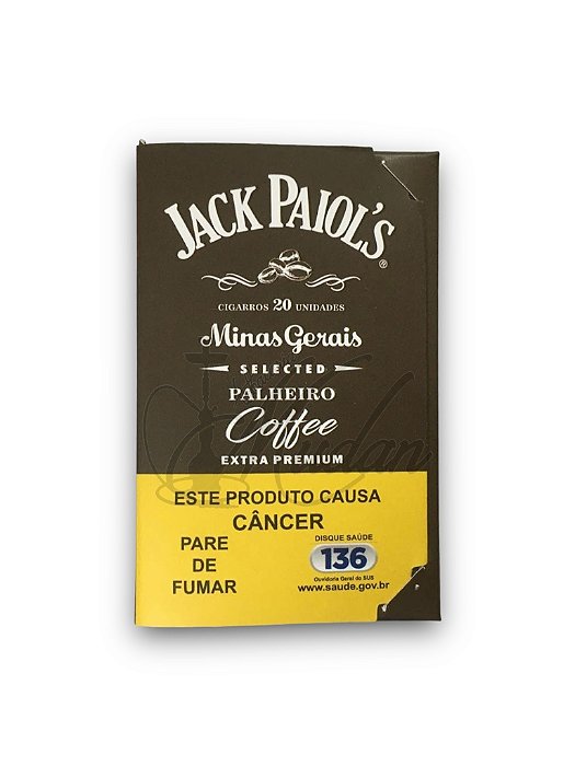PALHEIROS JACK PAIOL'S COFFEE (CAFÉ)  - CIGARROS DE PALHA (MAÇO C/ 20 UNID)