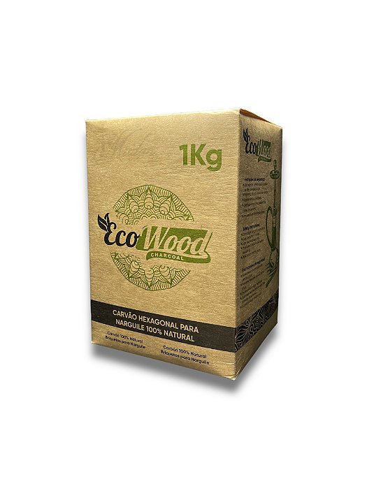 CARVÃO ECO WOOD 1KG - CARVÃO DE COCO