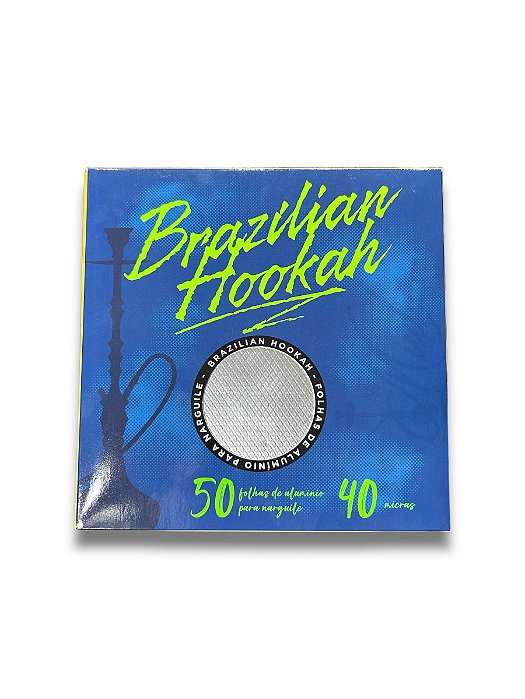 PAPEL ALUMÍNIO BRAZILIAN HOOKAH (COM RELEVO) - 50 FOLHAS