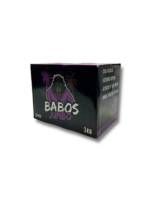 CARVÃO BABOS JUMBO 1KG - CARVÃO DE COCO HEXAGONAL