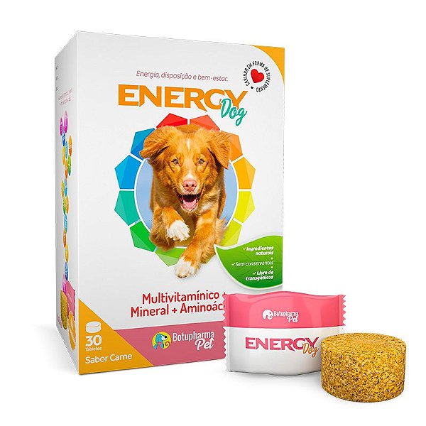 Energy Dog 30 Tabletes - Suplemento Nutricional Botupharma