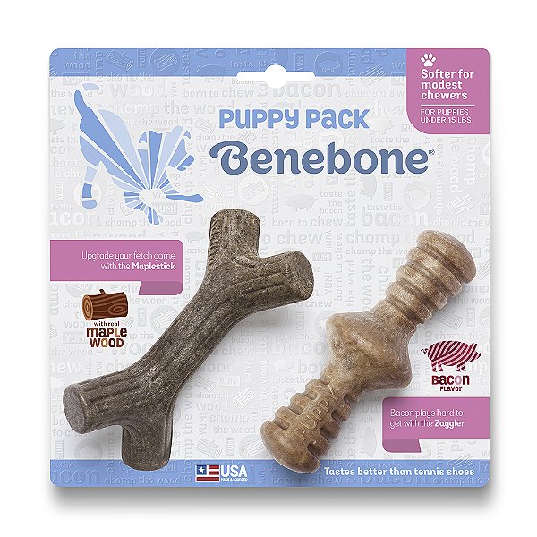 Benebone Puppy 2 Pack Maple + Zagler - Filhotes