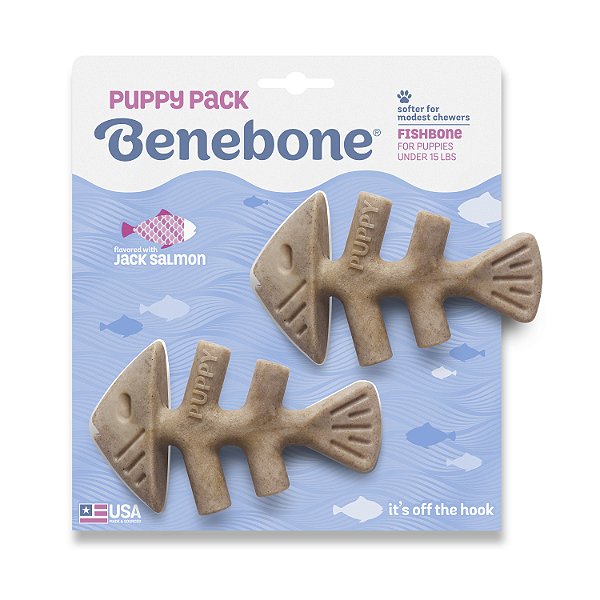 Benebone Puppy 2 Pack Fishbone - Filhotes