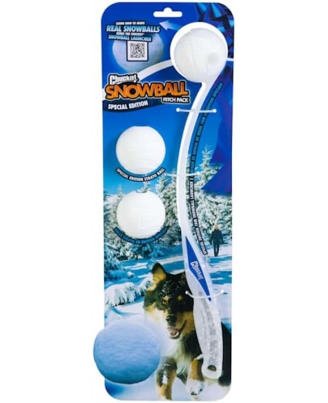 Lançador de bolinhas SnowBall com 3 bolas - Chuckit