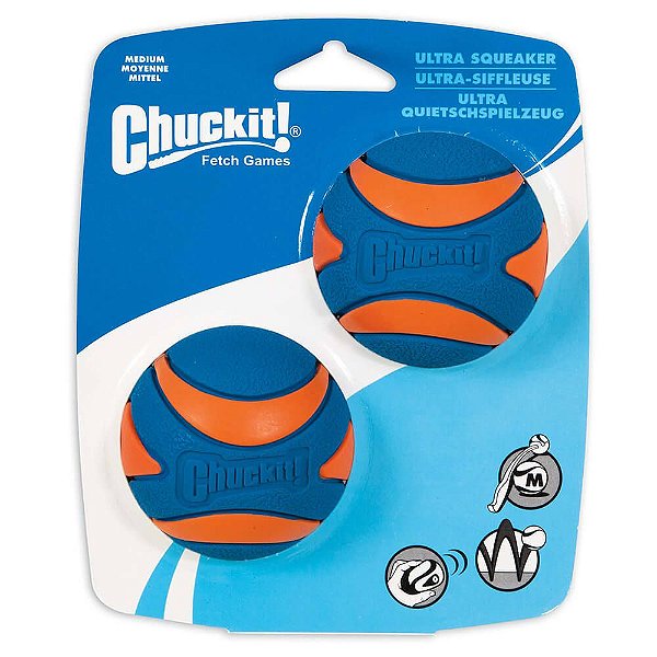 Bola Ultra Squeaker Apito P 2 unidades - Chuckit