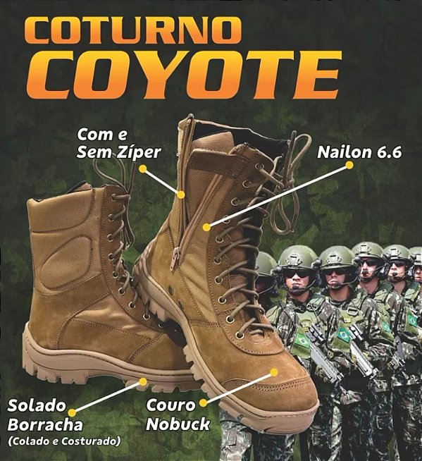 NOVO COTURNO COYOTE EB ZÍPER - SAAD