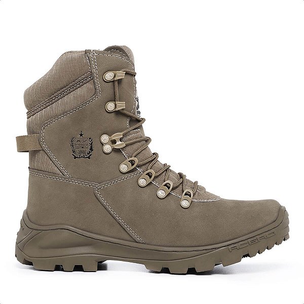 Bota Coturno Acero Tiger Caqui PMSC Homologada - Unisex