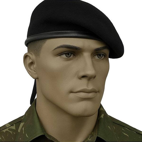 BOINA MILITAR FRANCESA SAINT MICHEL - PRETA