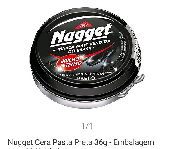 NUGGET CERA PASTA PRETA 36G - CASA DO RECRUTA