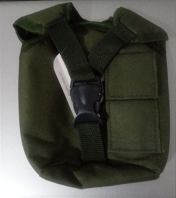 PORTA CANTIL VERDE OLIVA EM NYLON COM ISOLANTE TÉRMICO