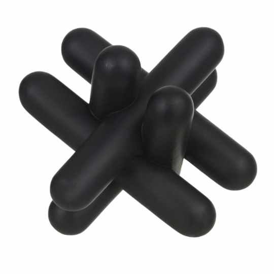 ESCULTURA DECORATIVA POLIRESINA CORDA PRETO