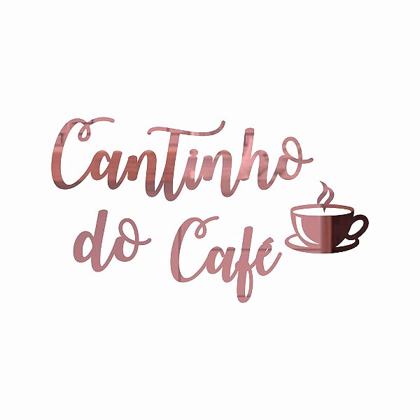 Espelho Decorativo Cantinho Do Café com Xícara Acrílico