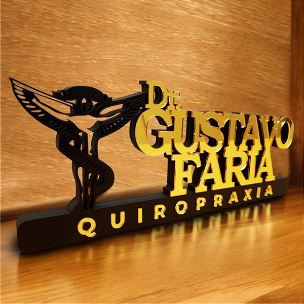 Placa Decorativa Profissão Quiropraxista