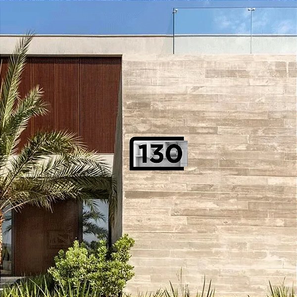 Placa de Número Residencial em Acrílico – Tamanho Grande para Fachadas de Casas e Prédios
