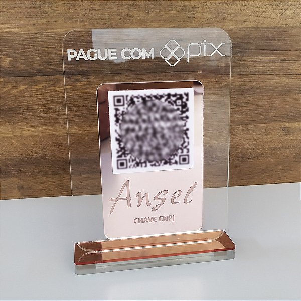 Placa Qr Code Personalizada com sua Logo Base Reta