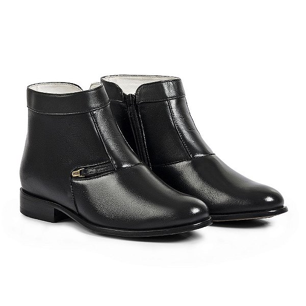 Bota Cano Curto Fivela Lateral Preta J Neves Boots