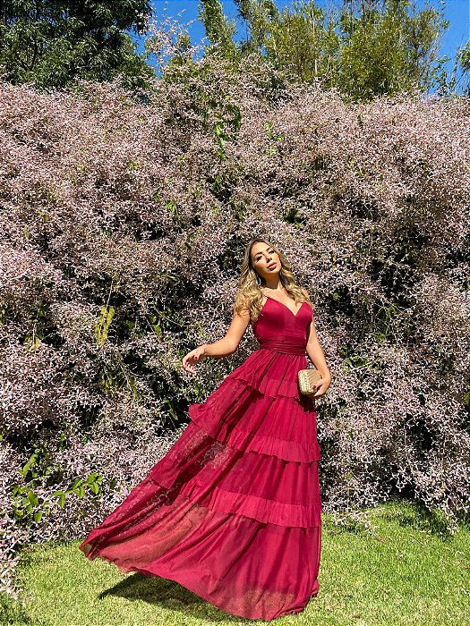 VESTIDO NILZA MARSALA