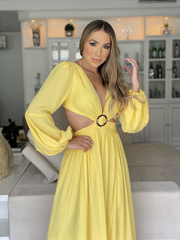 vestido lucia amarelo