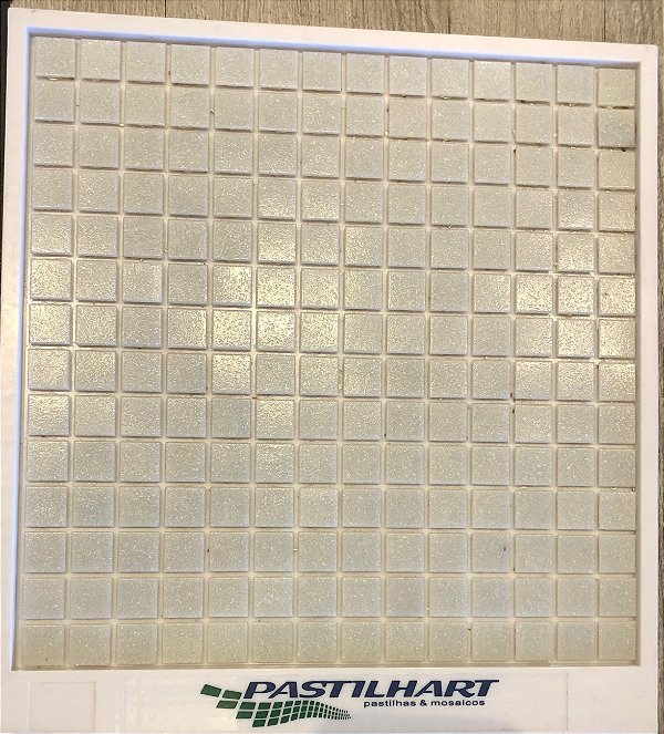 PASTILHA DE VIDRO RESINADA 2X2 ORIENTAL CINZA CLARO K5