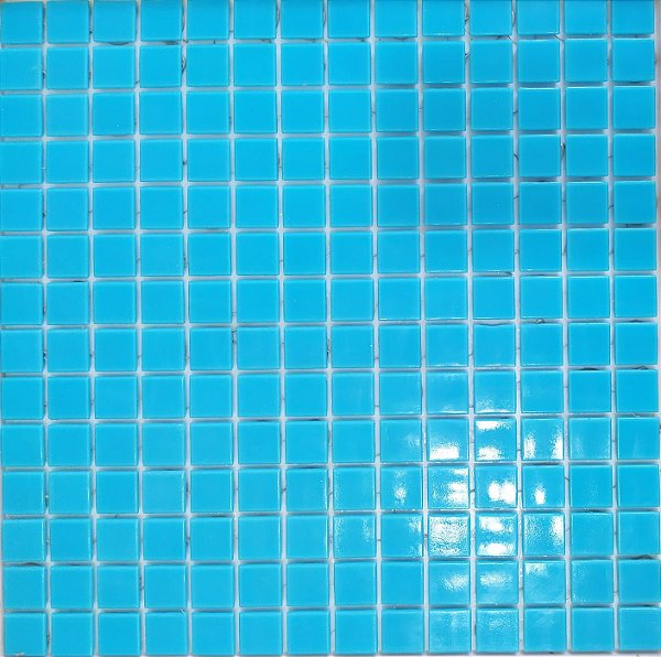 PASTILHA DE VIDRO RESINADA  AZUL CANDY 621